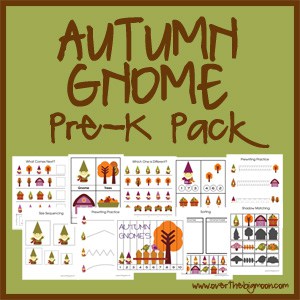 AutumnGnomeButton Pre K Packs