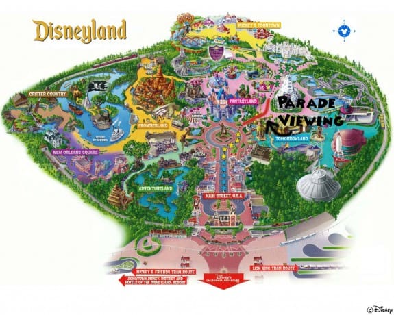 Disneyland Map by Captain Halfbeard copy 575x460 Insiders Guide to Disneyland!