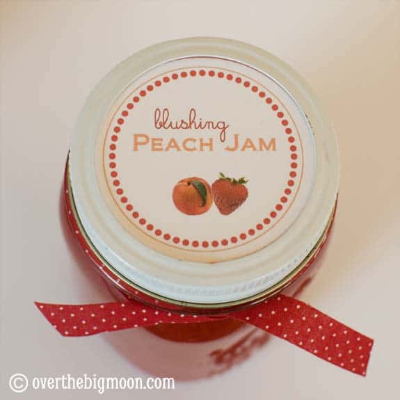 DSC 0005 Blushing Peach Jam Recipe plus Free Jar Printable