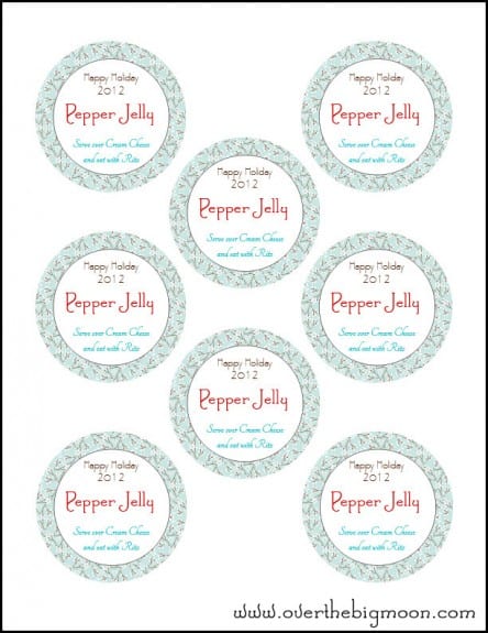 PepperJelly2012 444x575 Holiday Jar Labels