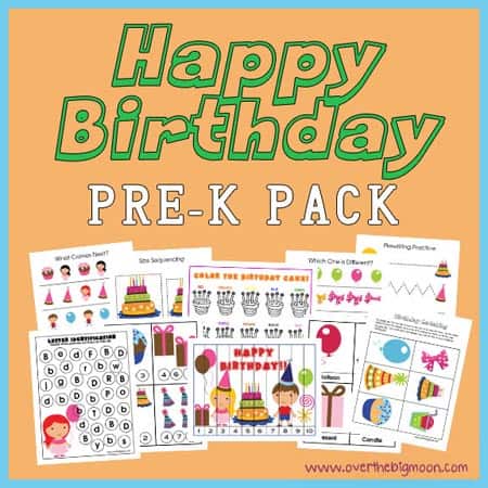 Happy Birthday Pre K Pack HappyBdayButton Happy Birthday Pre K Pack