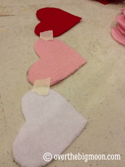 Valentines Decor and Felt Hearts Banner IMG 2256 431x575 Valentines Decor and Felt Hearts Banner