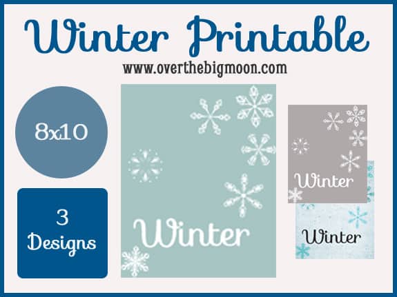 Winter Free Printable WinterButton Winter Free Printable