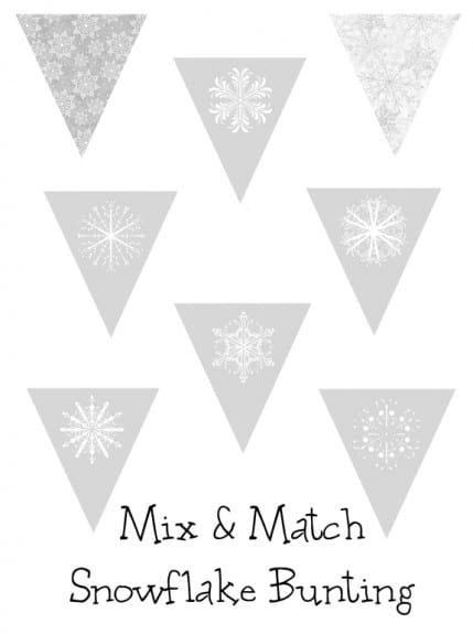 snowflake bunting button 429x575 Free Printable Winter/Snowflake Bunting 