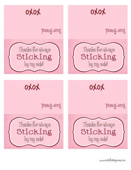 Thanks for Sticking by my Side Free Valentines Bag Topper! thanks for sticking by my side 444x575 Thanks for Sticking by my Side Free Valentines Bag Topper!