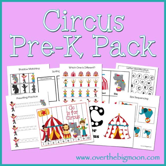 Circus Pre K Pack CircusButton Circus Pre K Pack