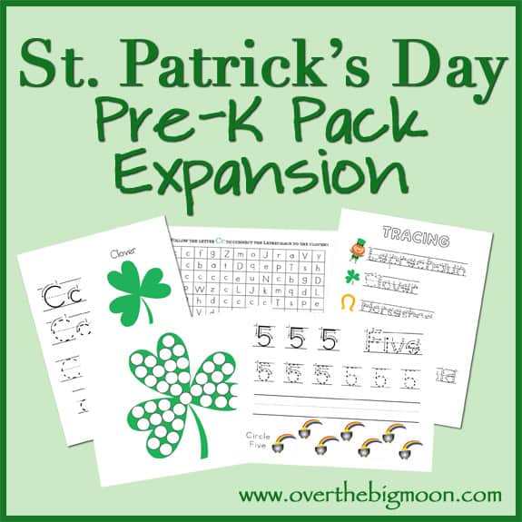 St. Patricks Day Pre K Pack Expansion StPattyDayButtonExp St. Patricks Day Pre K Pack Expansion