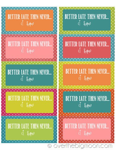 better late than never thumb Birthday Stickers