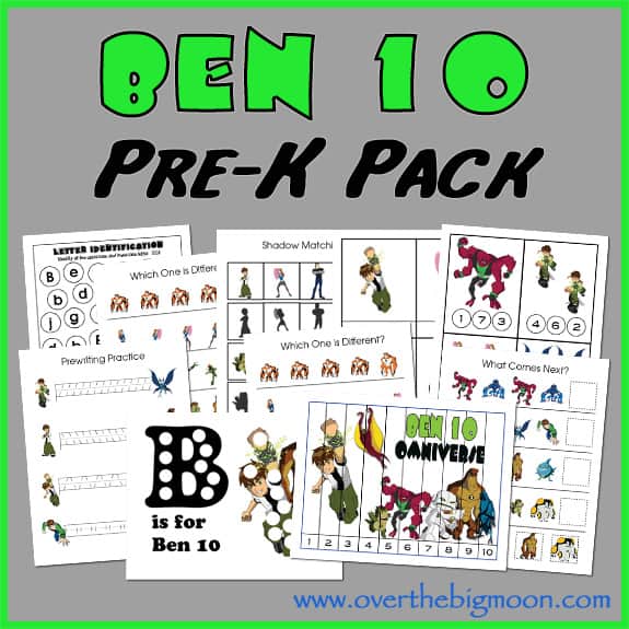 Ben 10 Pre K Pack Ben10Button Ben 10 Pre K Pack