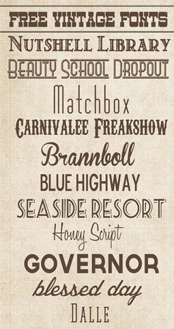 vintage fonts thumb Free Vintage Fonts