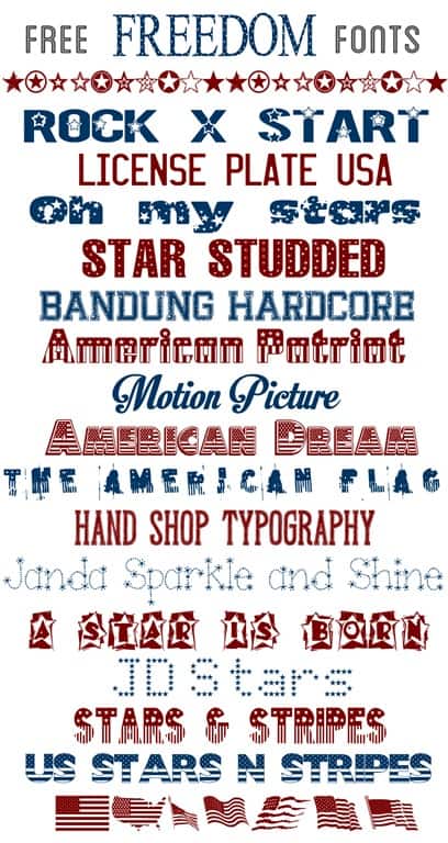 free freedom fonts thumb Free 4th of July Fonts!