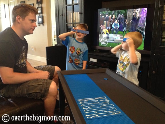 Coffee Table to Lego Table Makeover glue Coffee Table to Lego Table Makeover