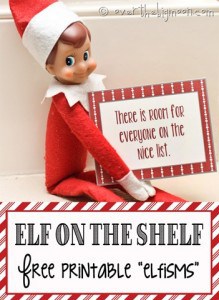 free printable elfisms thumb 219x300 EVERYTHING you need for Elf on the Shelf!