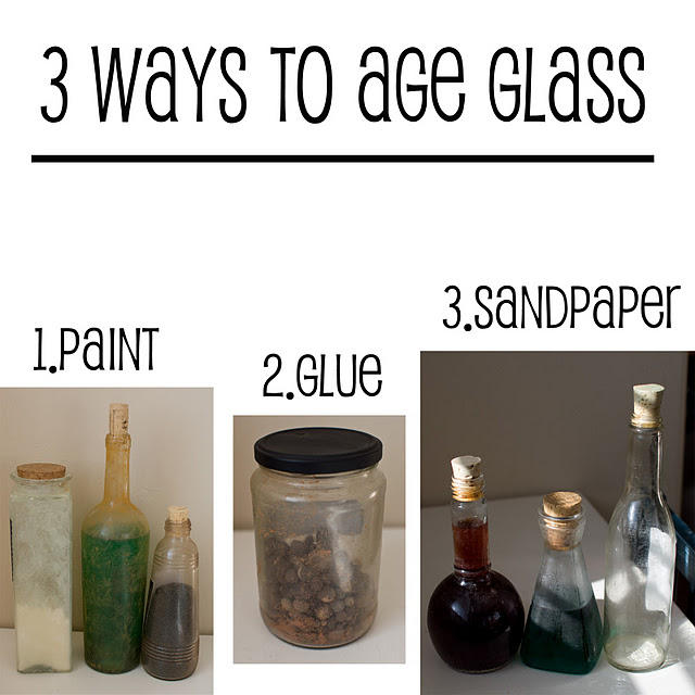 Tutorial: Aging glass jars glass Tutorial: Aging glass jars