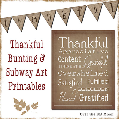 Thanksgiving Bunting and Subway Art thanksgiving Thanksgiving Bunting and Subway Art