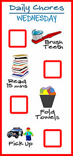 Pre K Chore Charts Wed Pre K Chore Charts