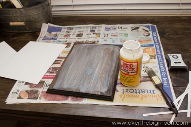 Mod Podge Photo Transfer -Glue & Varnish